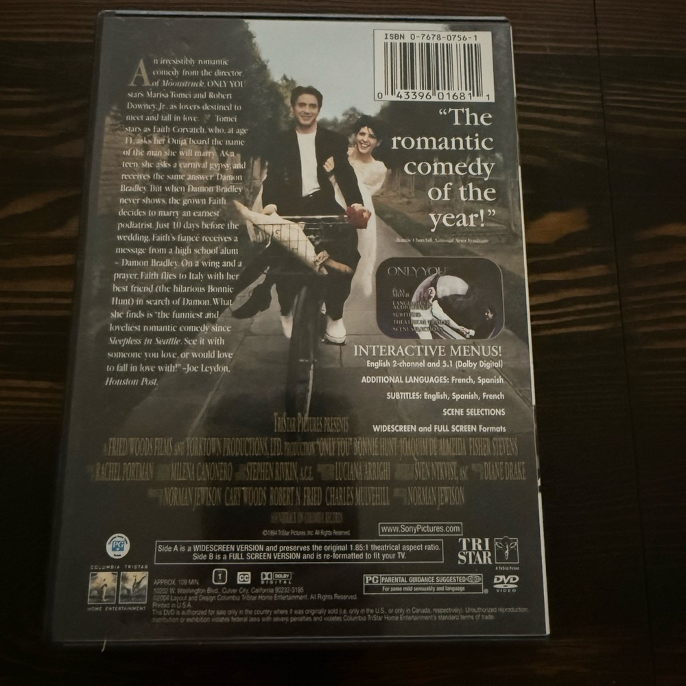 Only You Romantic Comedy DVD - Picture 2 of 5